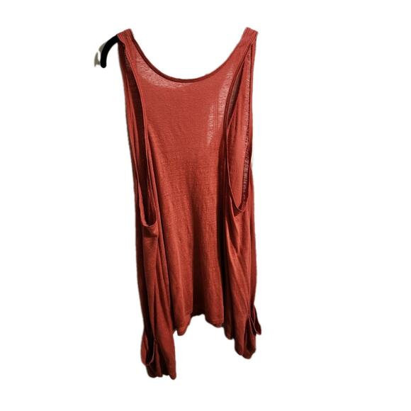 Eileen Fisher SZ 2X Linen Burnt Orange Oversized Racerback Tunic Tank Comfy Cool - Picture 5 of 5
